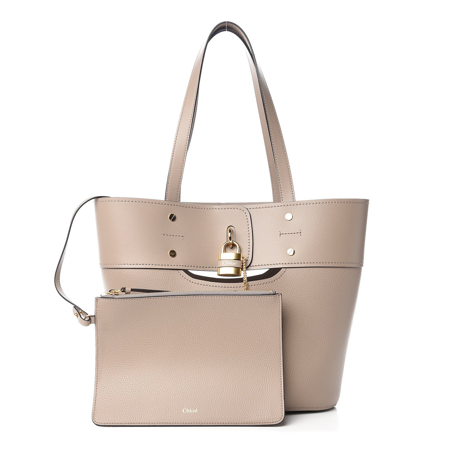 Chloe Smooth Grained Calfskin Small Aby Tote Motty Grey 1 of 11