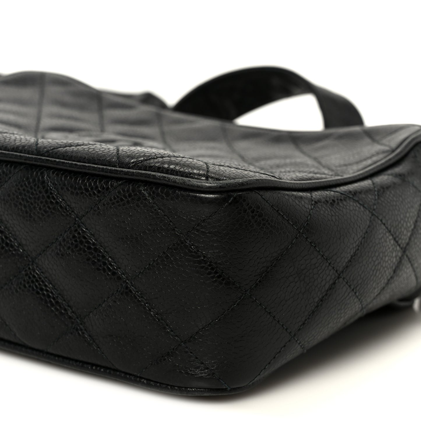 Caviar Quilted Camera Case Black