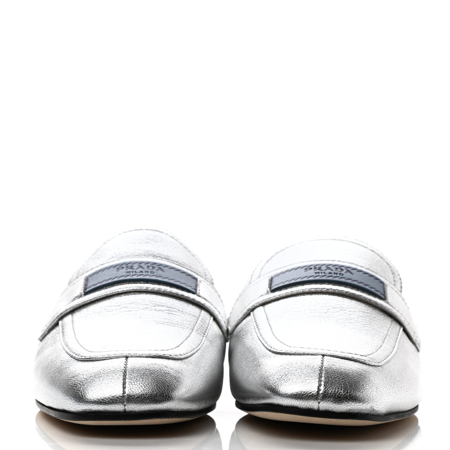 Madras Lux 10mm Mules 37.5 Argento