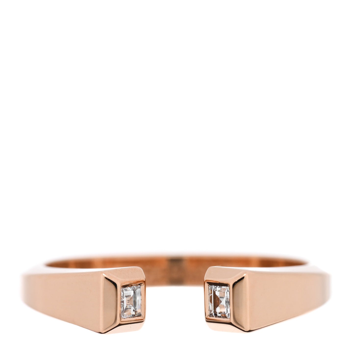 18K Rose Gold Diamond PM Clou de Forge Ring 54 6.75