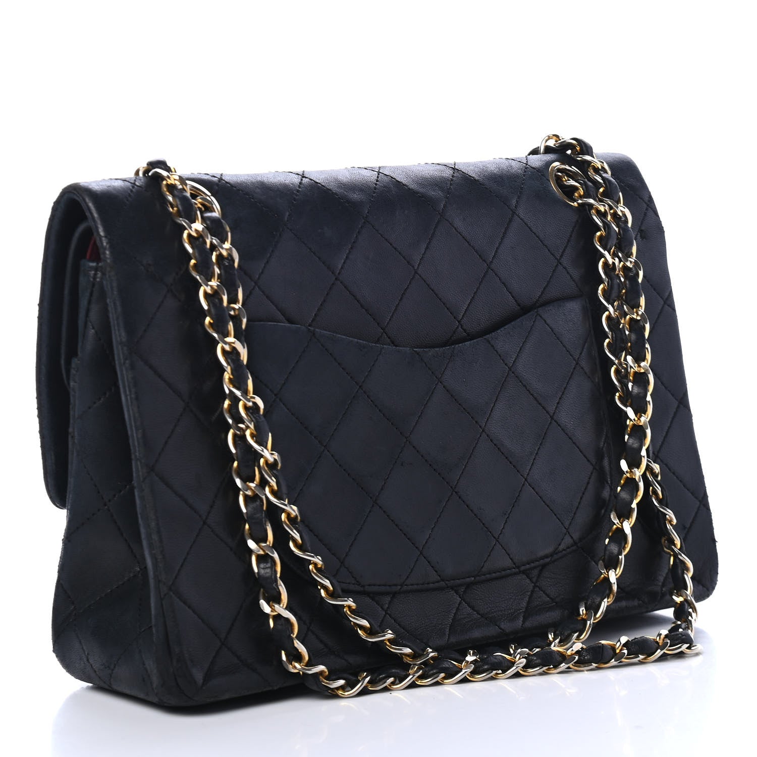 Chanel Lambskin Quilted Medium Double Flap Navy 2 of 4
