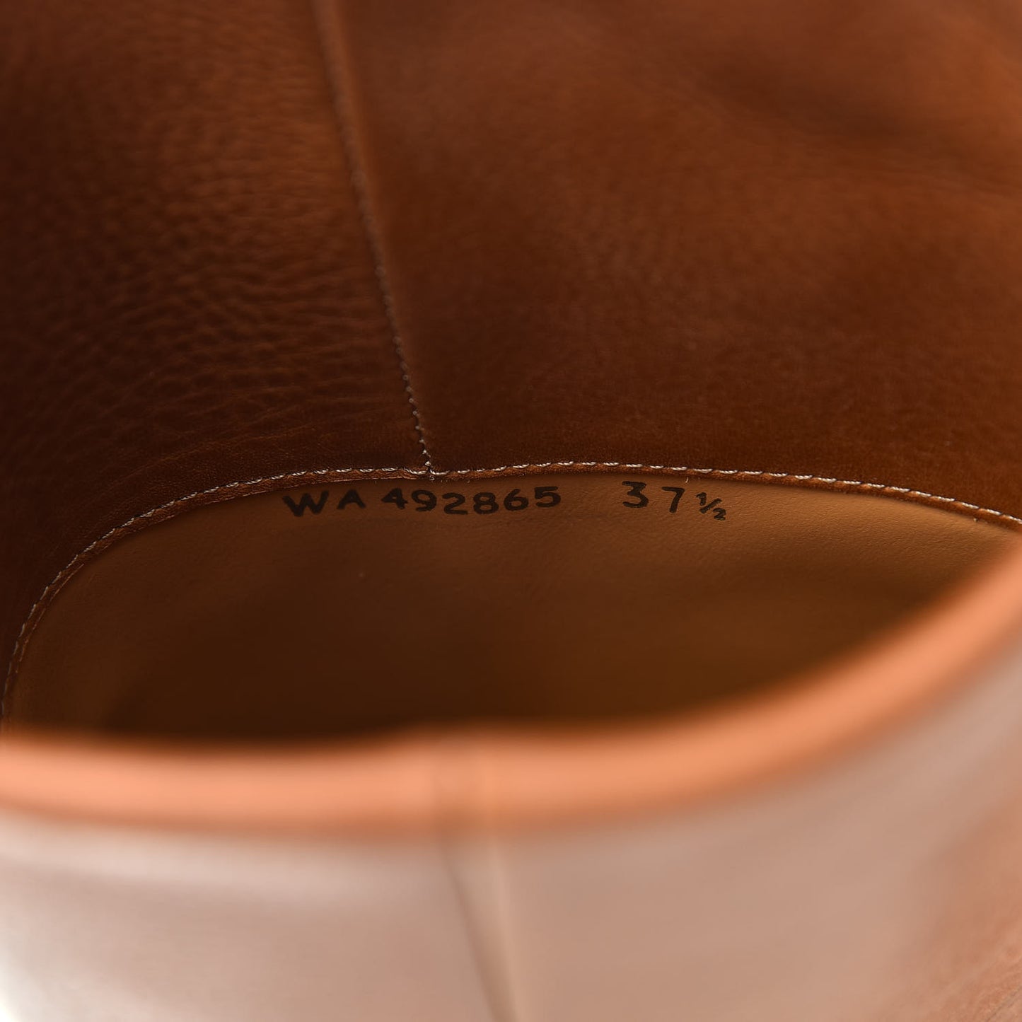 Grained Calfskin Matt 25 Mid Calf Boots 37.5 Cuoio