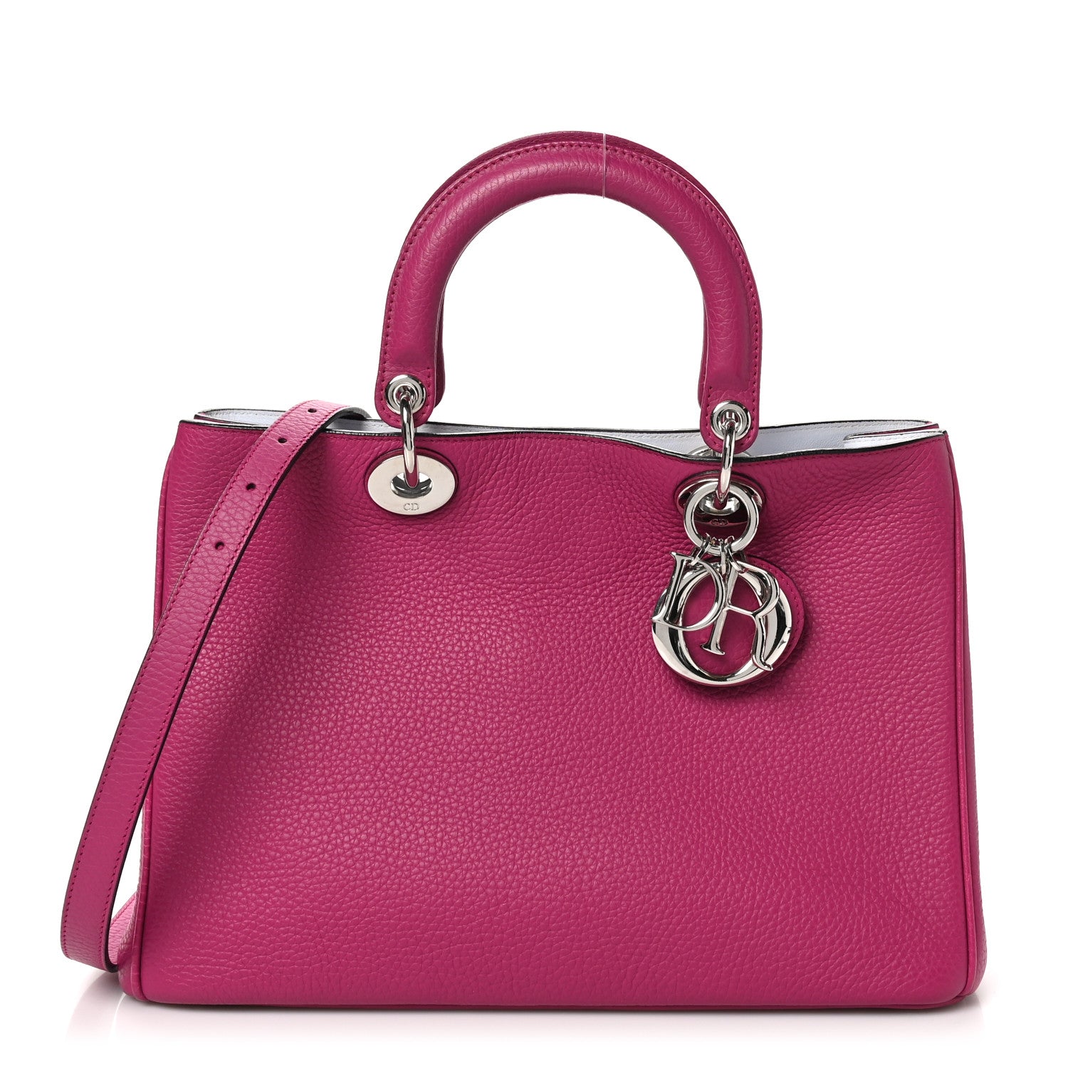 Christian Dior Calfskin Medium Diorissimo Bag Fuchsia 1 of 11