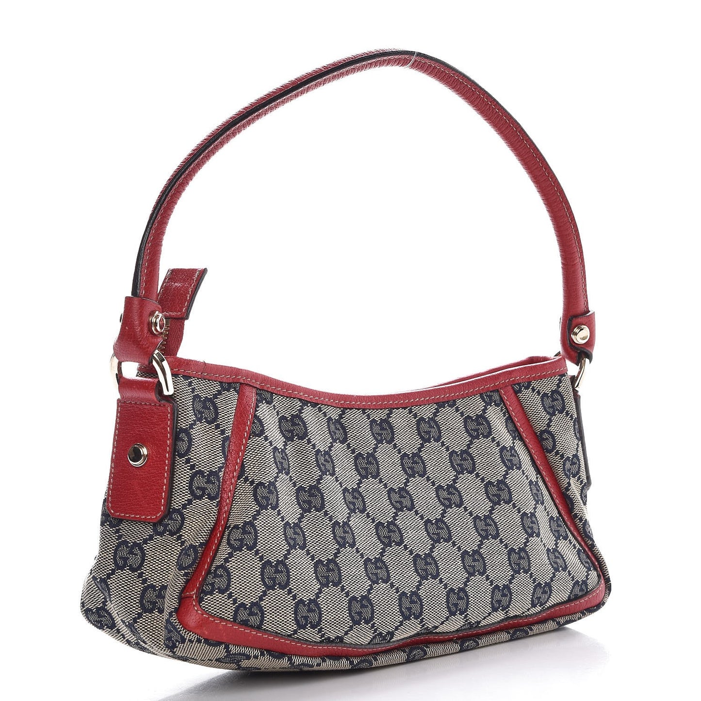 Monogram D Ring Abbey Pochette Navy Red