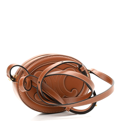 Celine Smooth Calfskin Cuir Small Triomphe Oval Crossbody Purse Tan 2 of 8