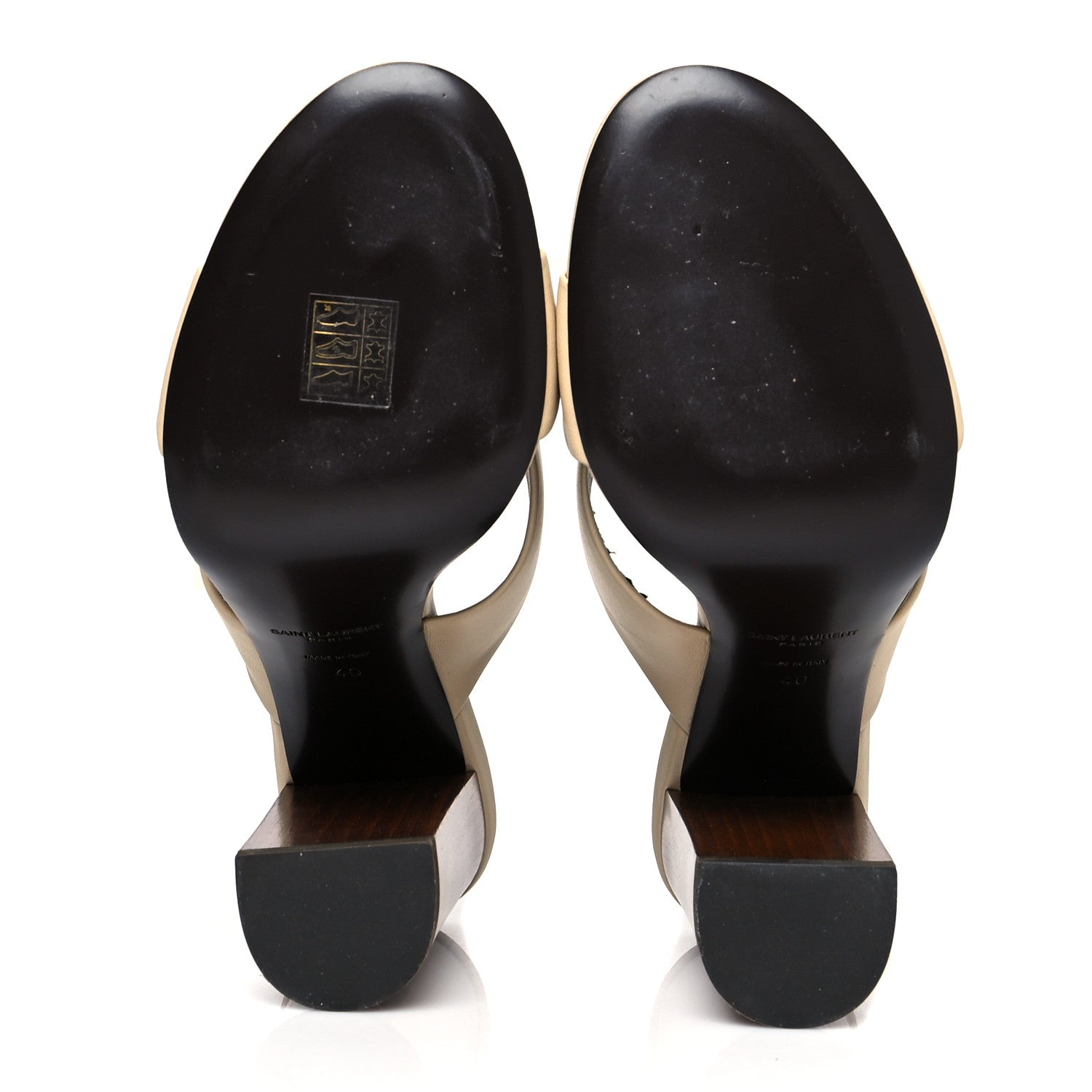 Saint Laurent Lambskin Bianca Mules 40 Beige 5 of 10