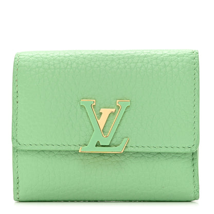 Louis Vuitton Taurillon Capucines XS Wallet Vert Pomme 1 of 6