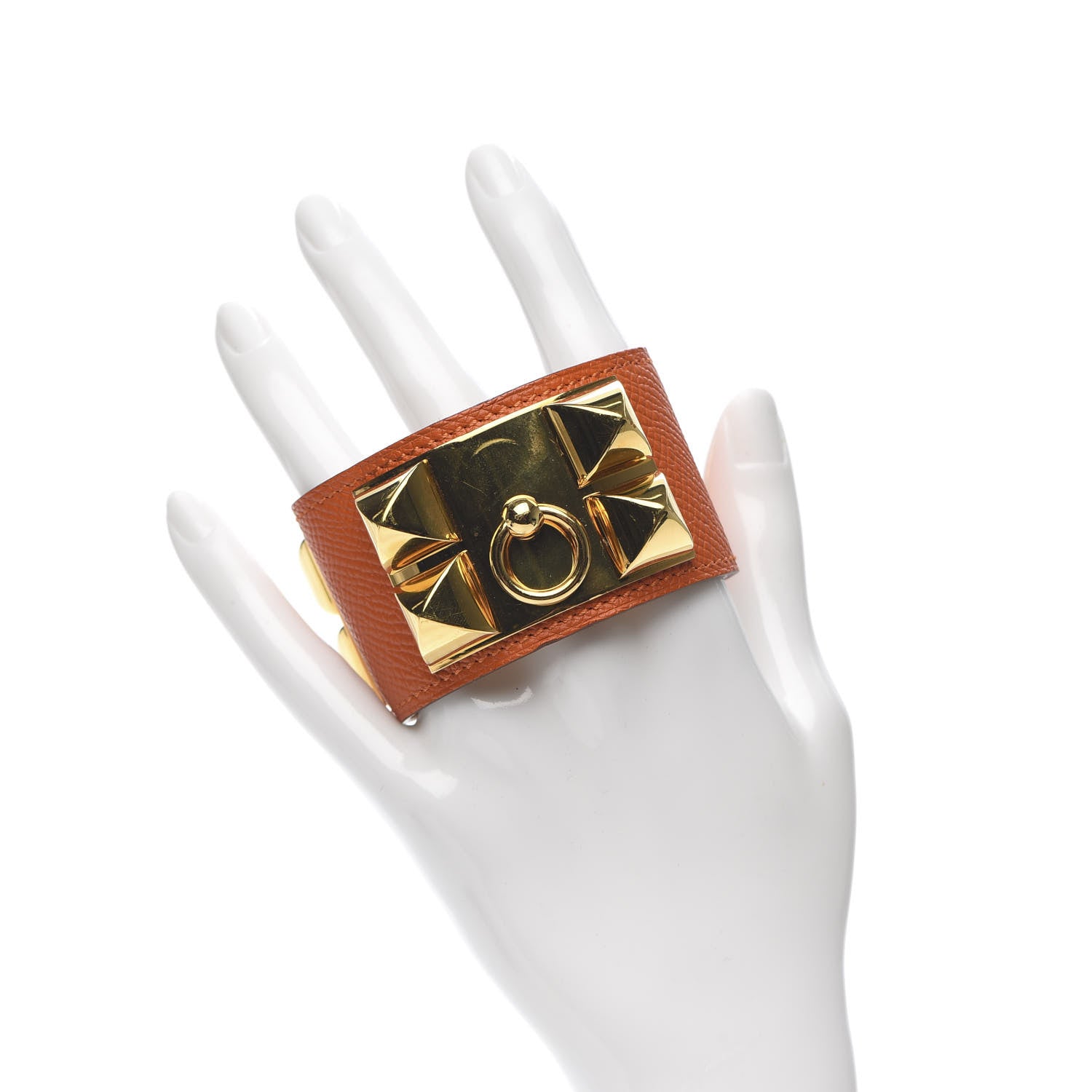 Hermes Epsom Collier de Chien CDC Bracelet S Orange 2 of 5