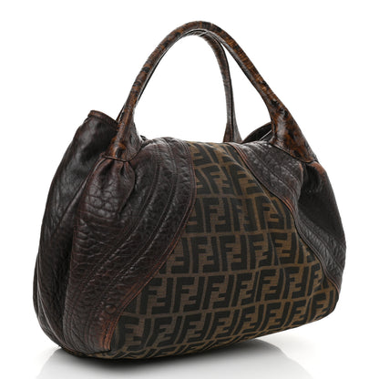 Fendi Zucca Nappa Nuvolata Vitello Tortuga Spy Tobacco Moro 3 of 11