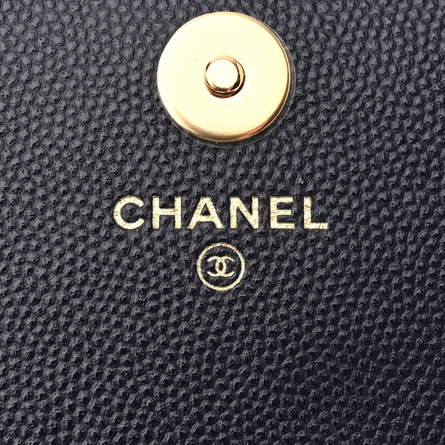 Caviar Quilted Pocket Twins Clutch With Chain Navy Blue