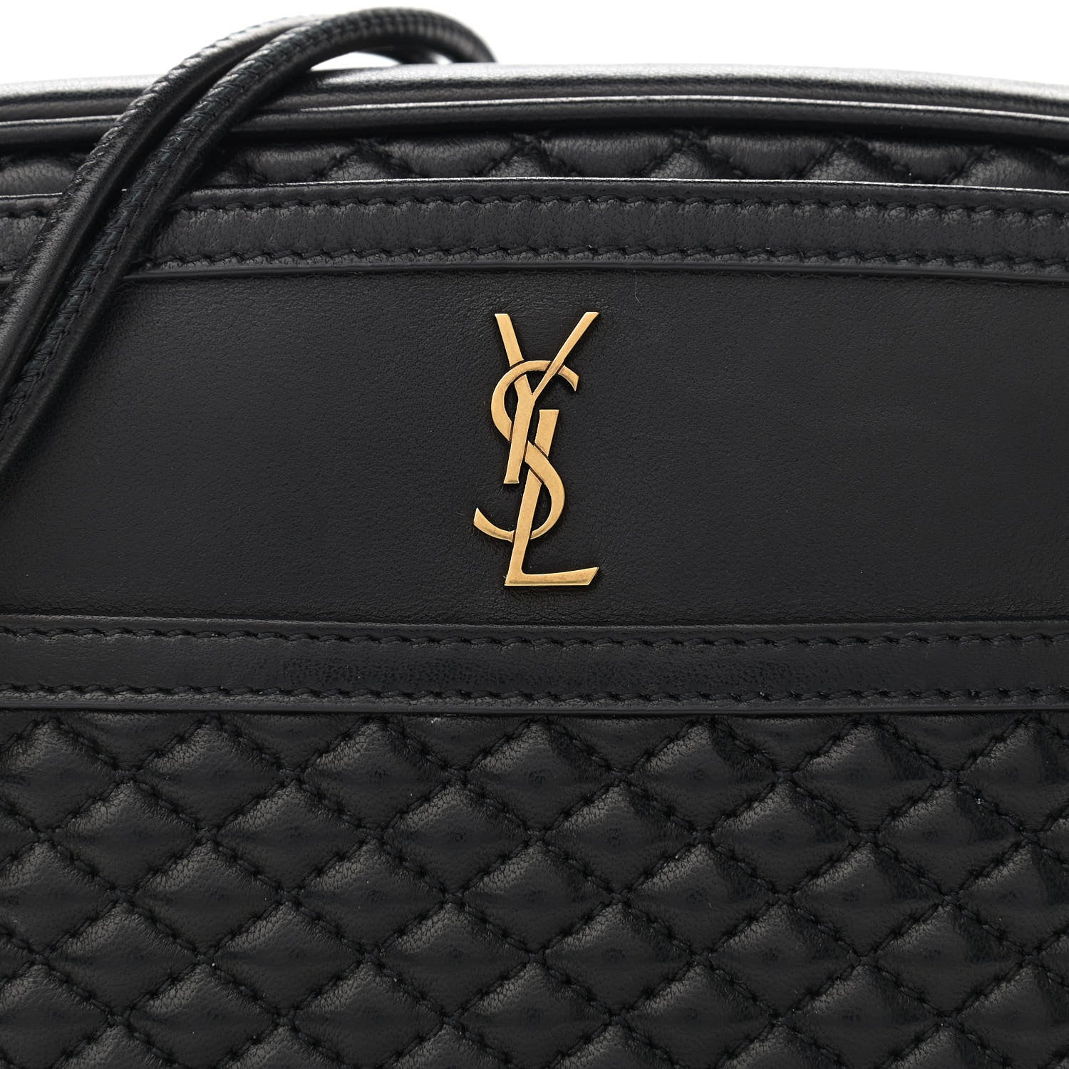 Saint Laurent Lambskin Quilted Victoire Camera Bag Black 10 of 11