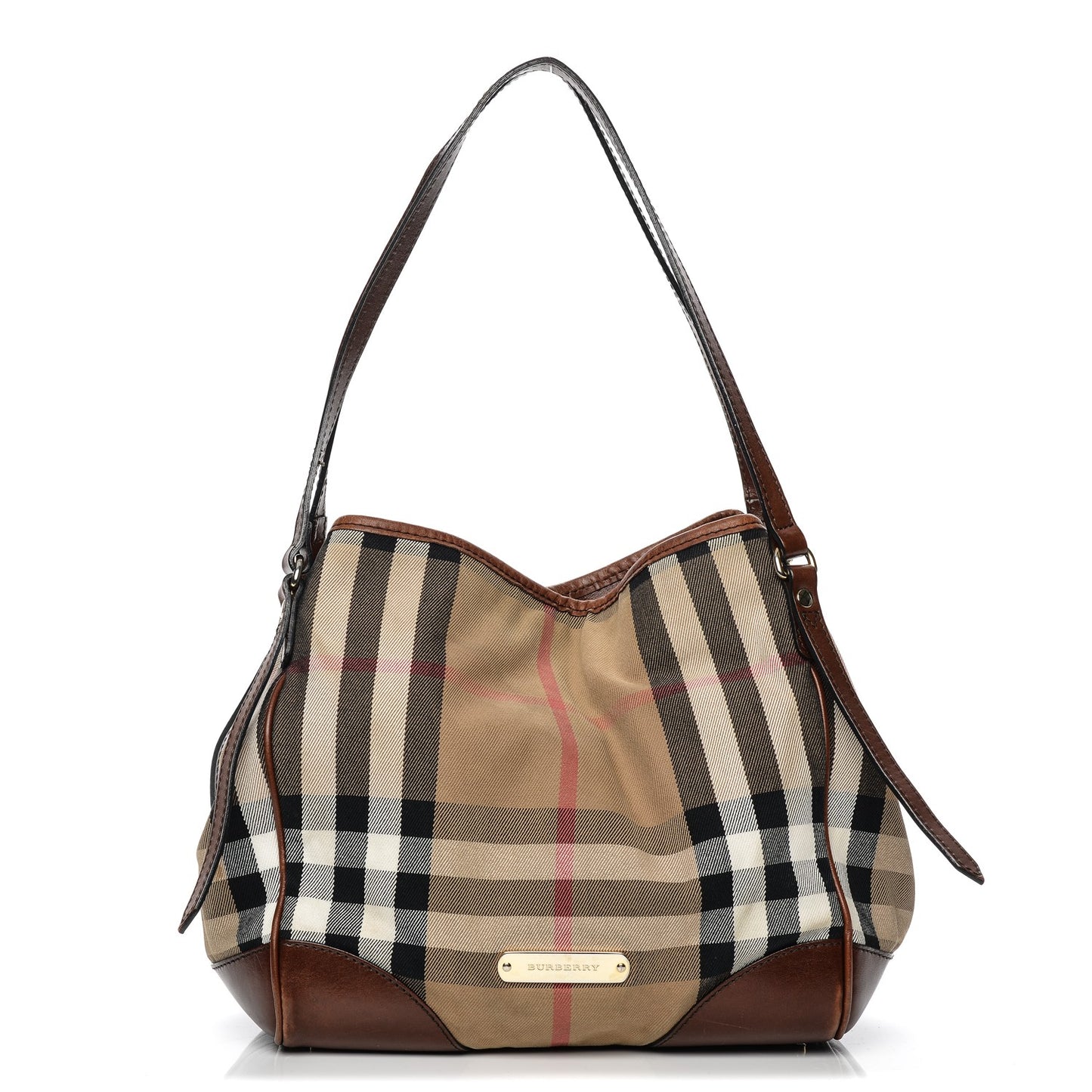 House Check Small Canterbury Tote Dark Tan