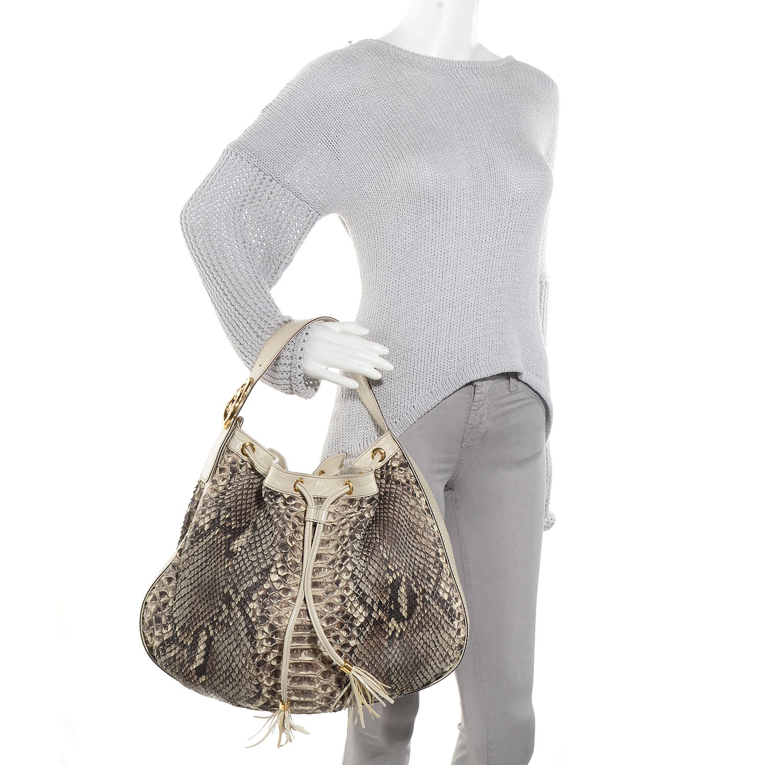 Gucci Python Medium Interlocking Icon Tote 2 of 7
