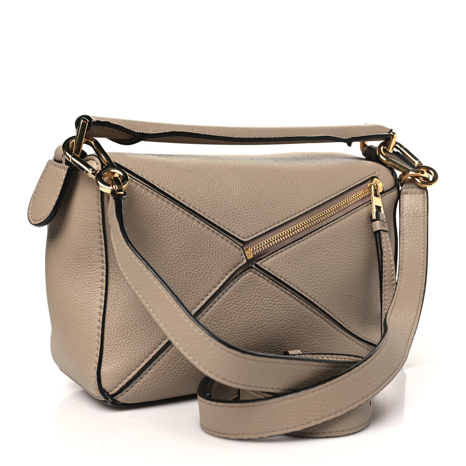 Loewe Grained Calfskin Small Puzzle Bag Sand 2 of 9