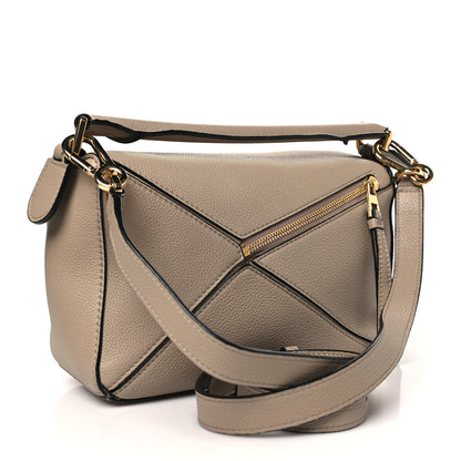 Loewe Grained Calfskin Small Puzzle Bag Sand 2 of 9