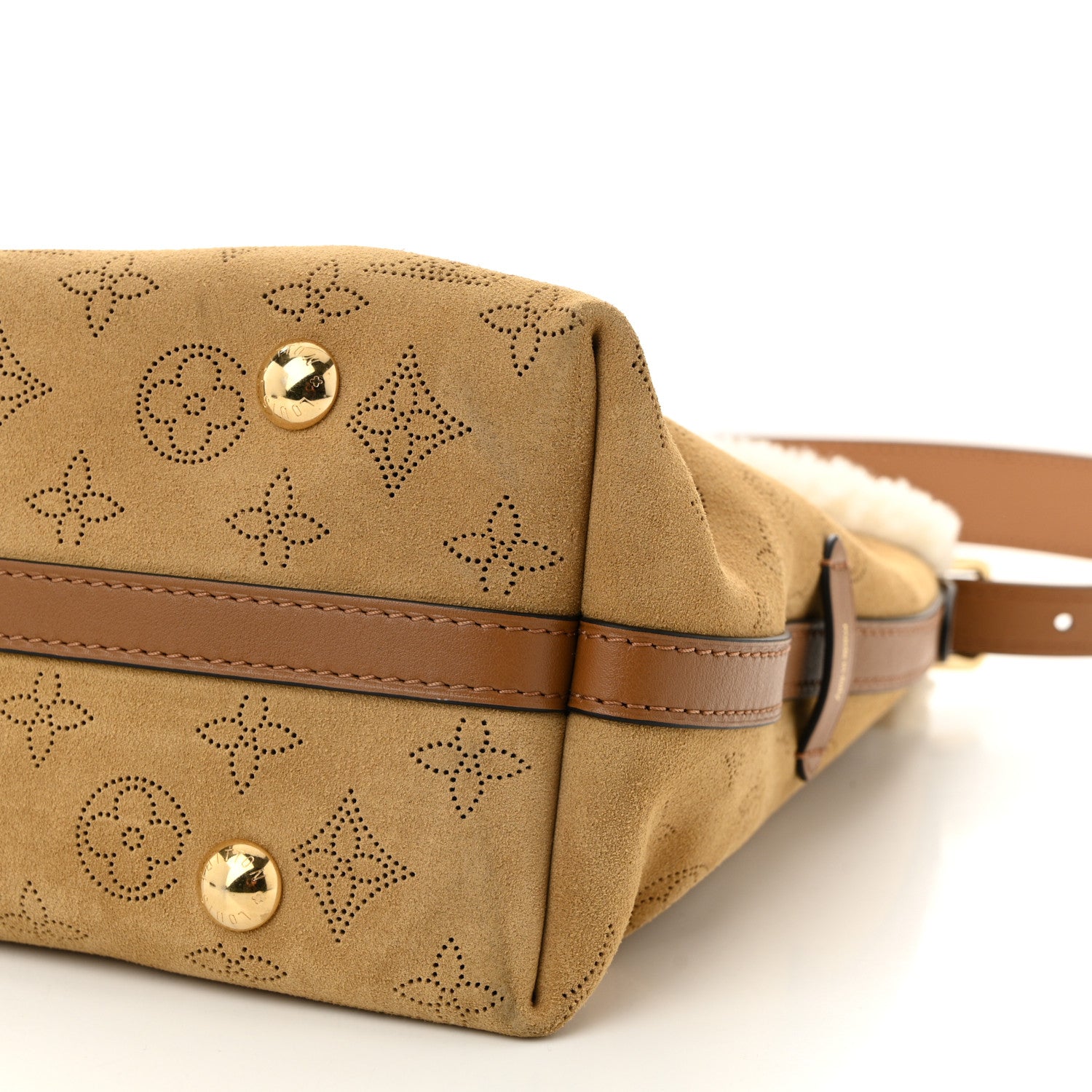 Louis Vuitton Suede Mahina CarryAll PM Beige 7 of 11