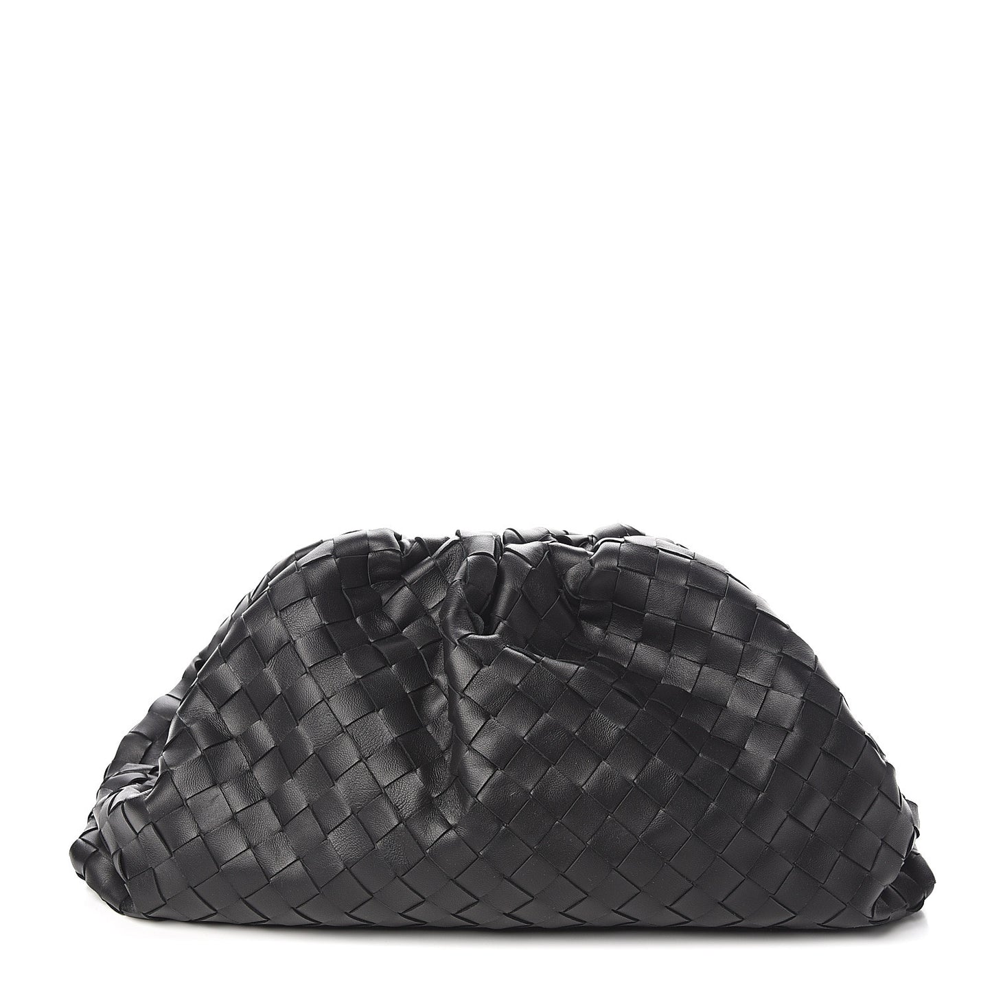 Nappa Maxi Intreccio The Pouch Oversized Clutch Black