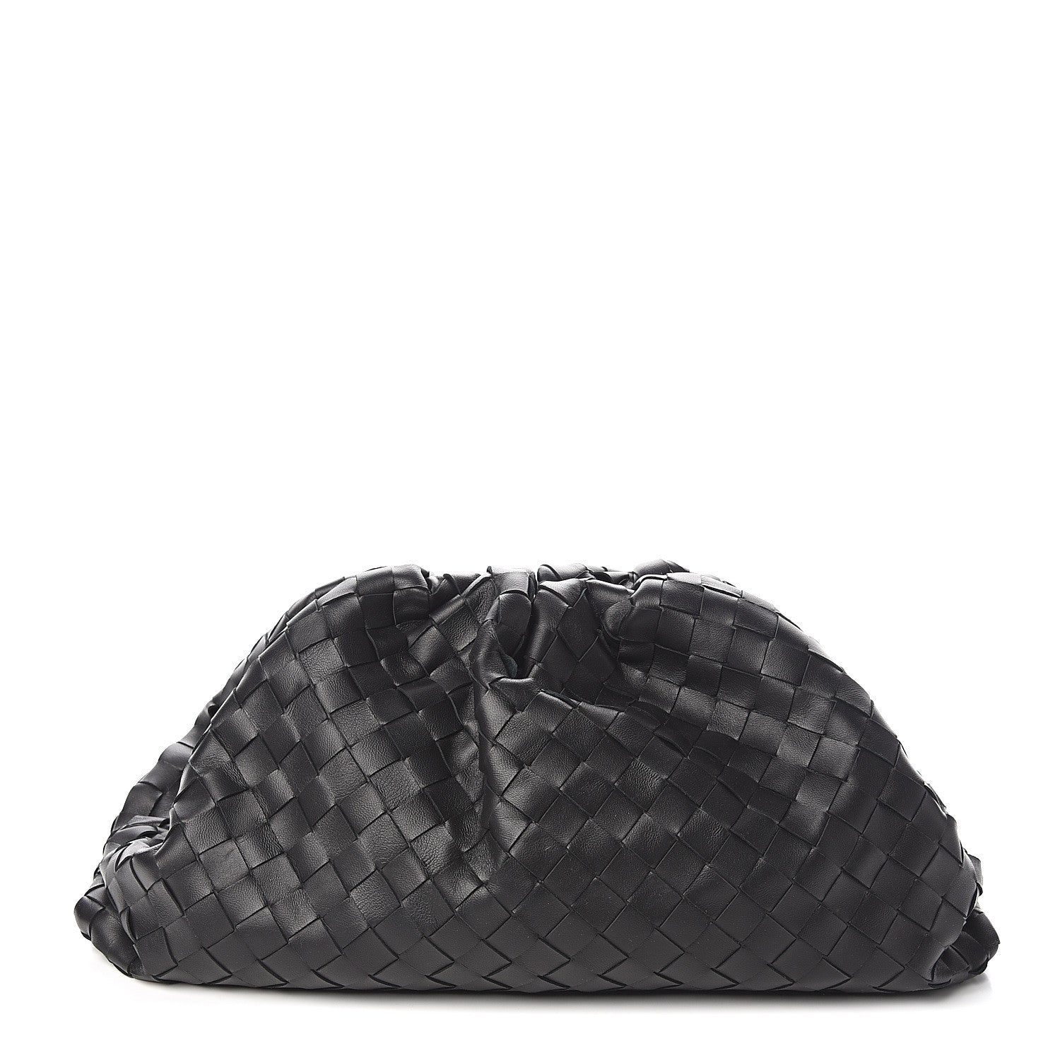 Bottega Veneta Nappa Maxi Intreccio The Pouch Oversized Clutch Black 1 of 8