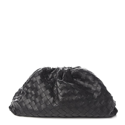 Bottega Veneta Nappa Maxi Intreccio The Pouch Oversized Clutch Black 1 of 8