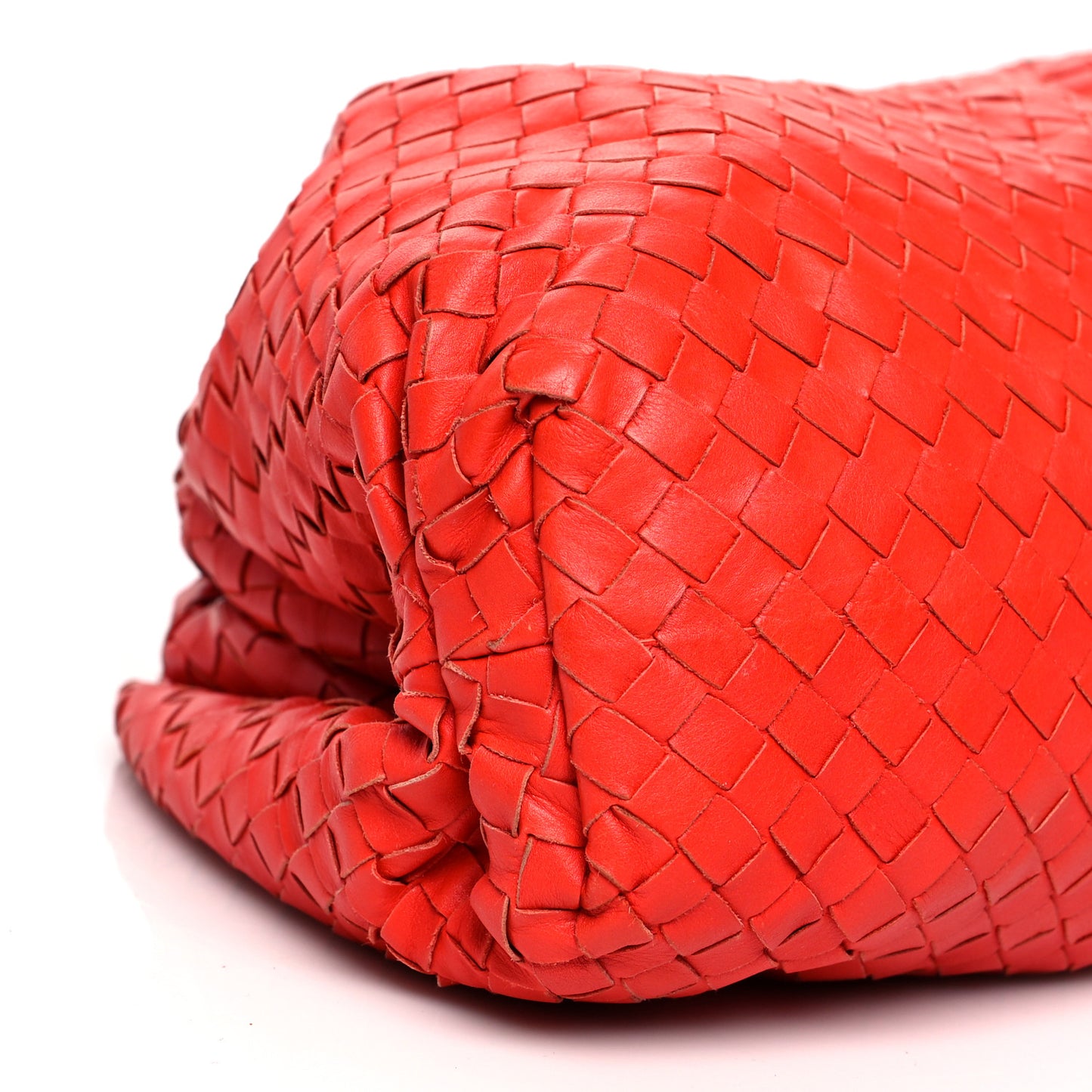 Nappa Maxi Intrecciato The Pouch Oversized Clutch Bright Red