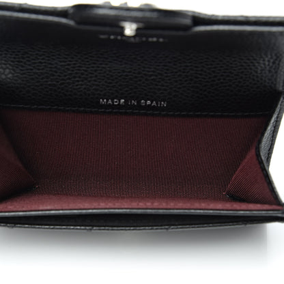 Chanel Caviar Quilted Flap Card Holder Wallet Black 5 of 9
