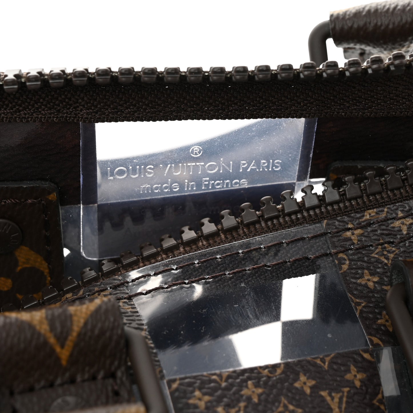 PVC Monogram Chess Keepall Bandouliere 25