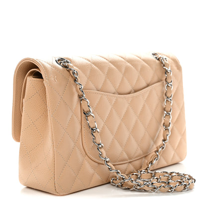 Chanel Caviar Quilted Medium Double Flap Beige 3 of 12