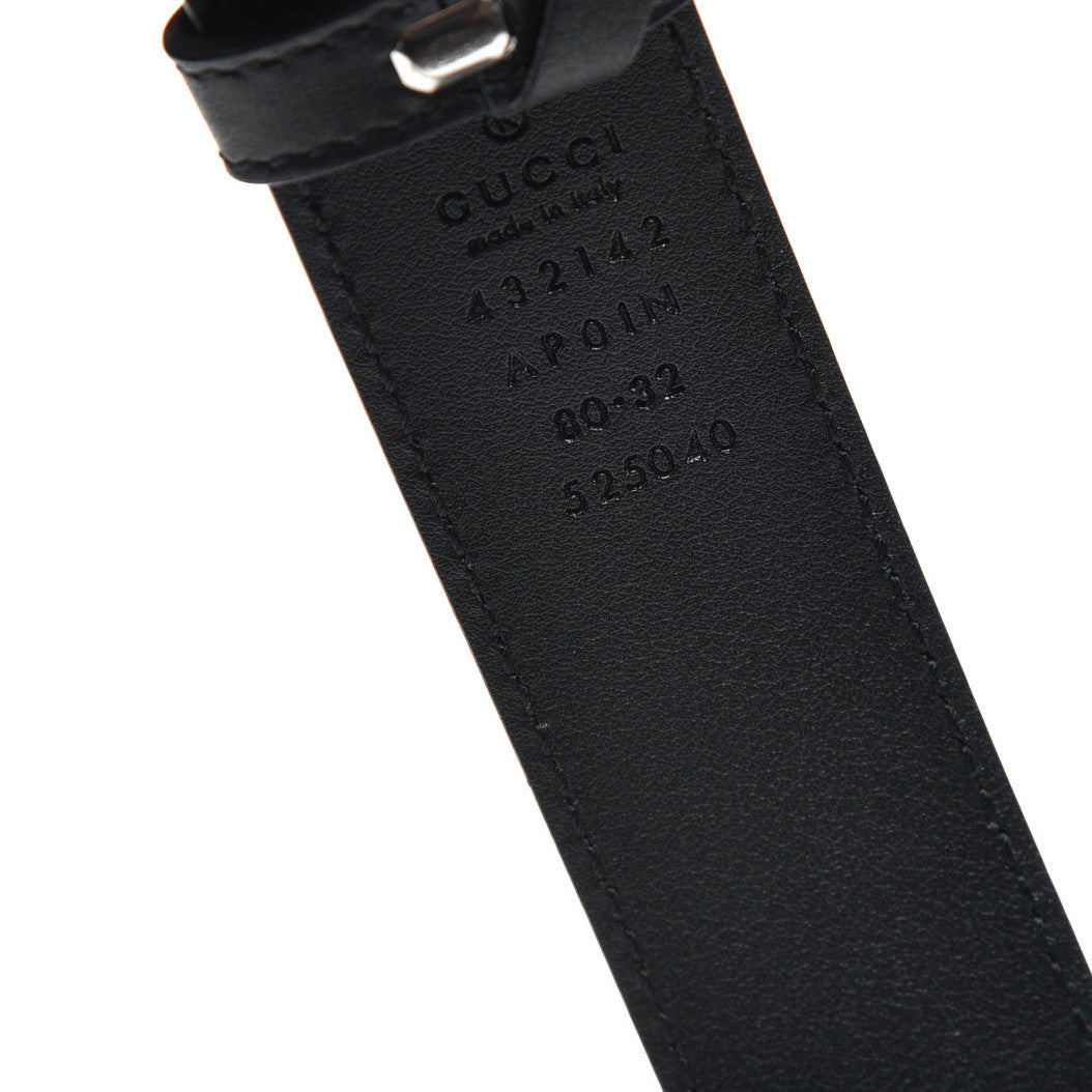 Moon Calfskin Crystal Dionysus 30mm Belt 80 32 Black Black Diamond