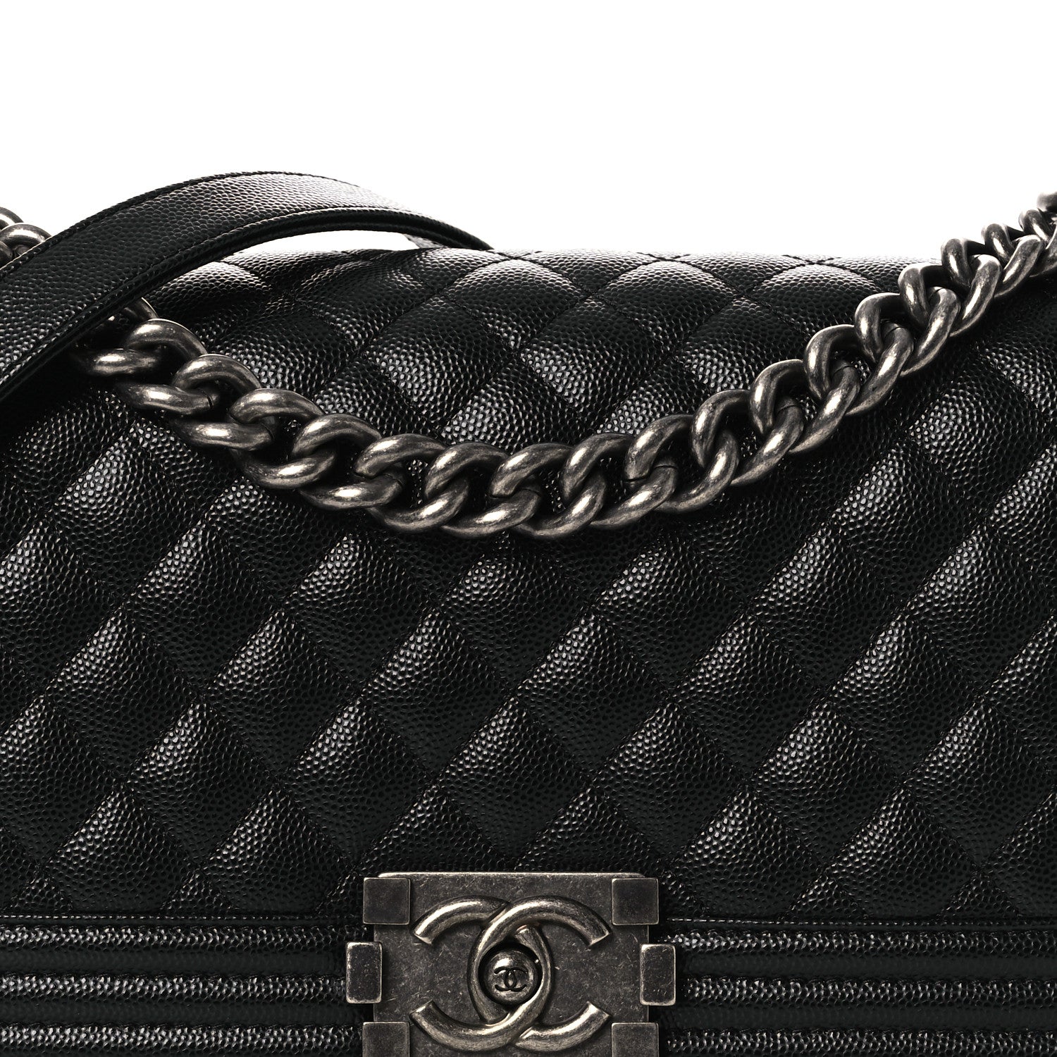 Chanel Caviar Quilted Medium Boy Flap Black 8 of 11