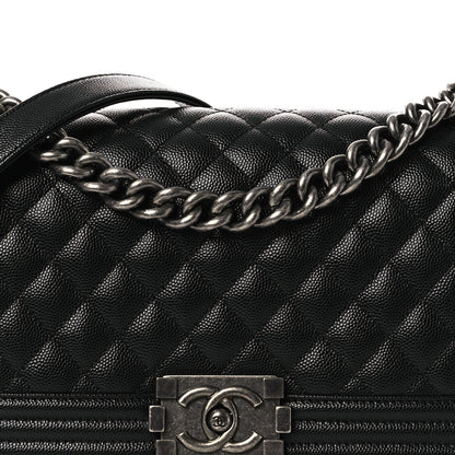 Chanel Caviar Quilted Medium Boy Flap Black 8 of 11