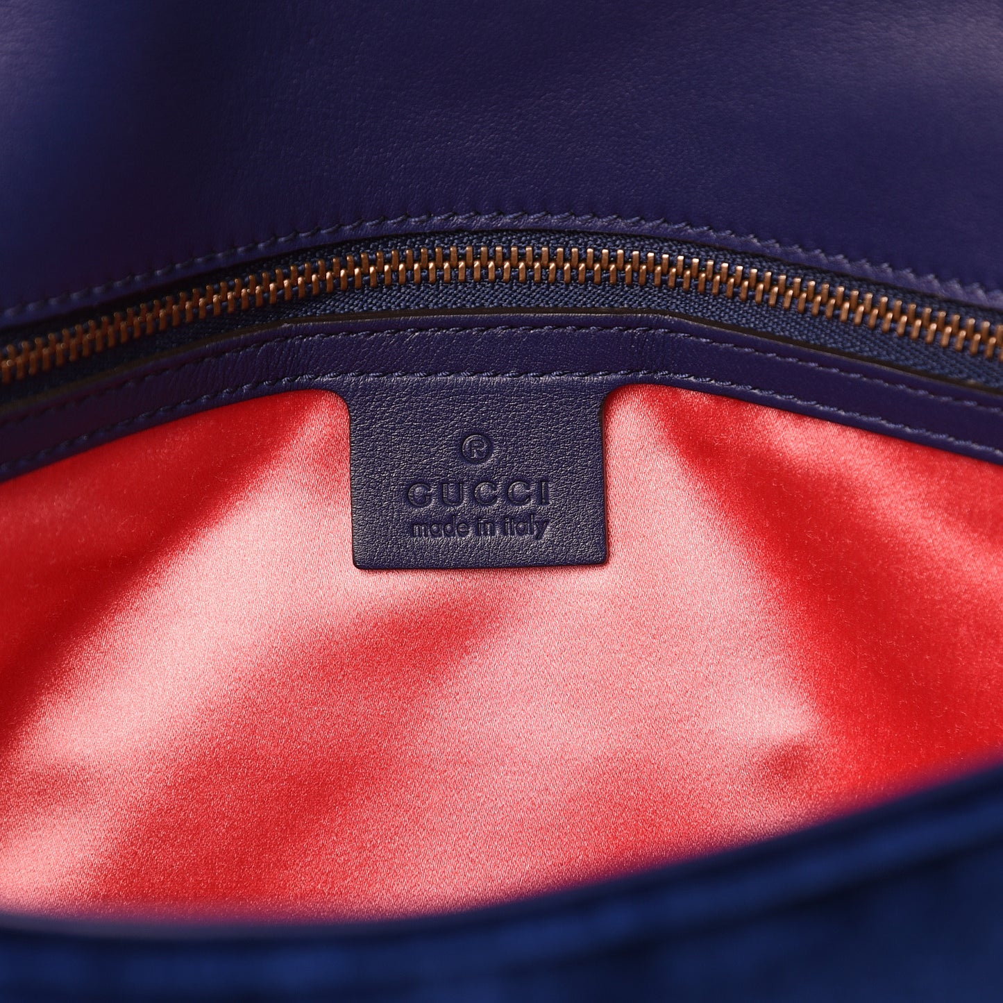 Velvet Matelasse Medium GG Marmont Shoulder Bag Cobalt Blue