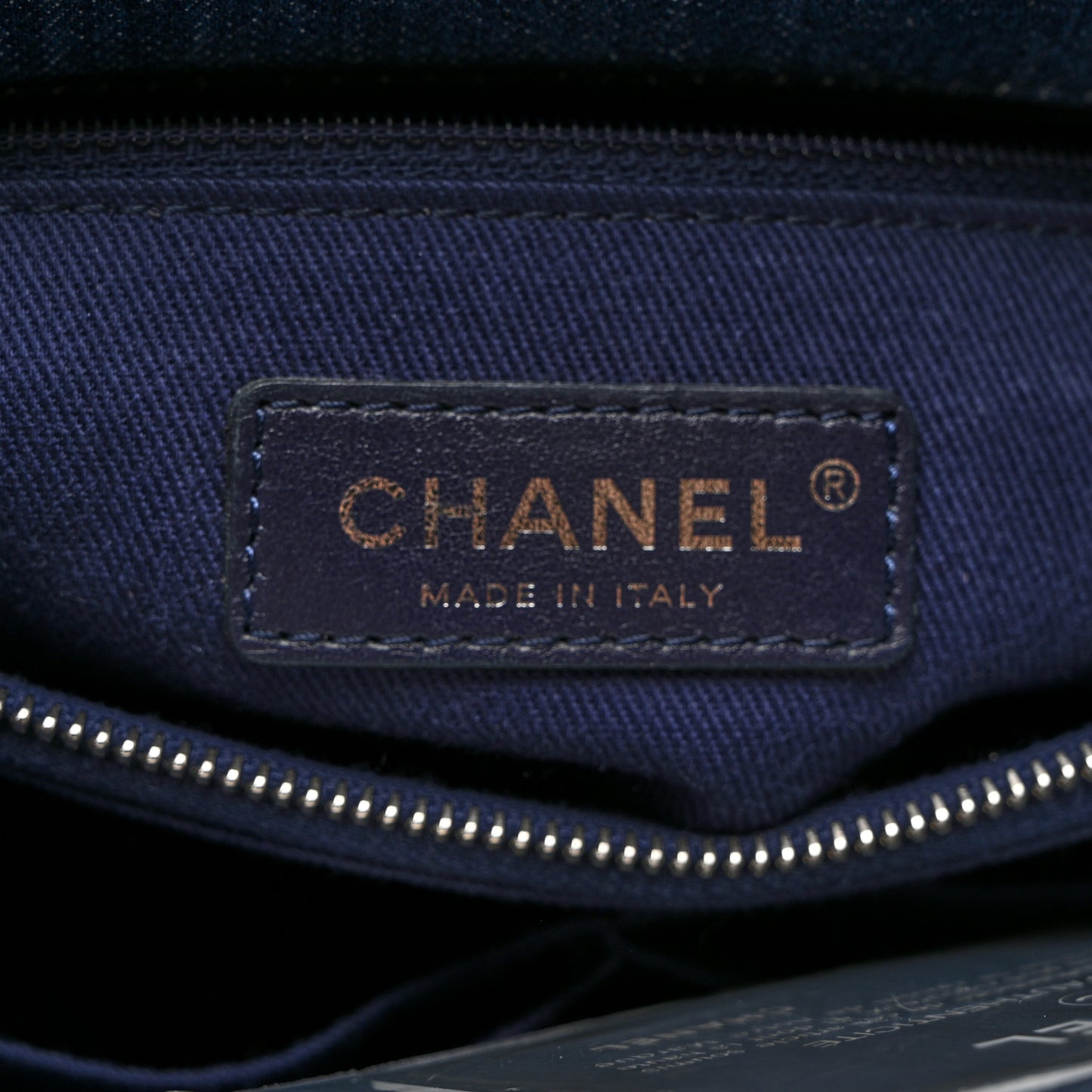 Denim Quilted Small Coco Handle Flap Blue