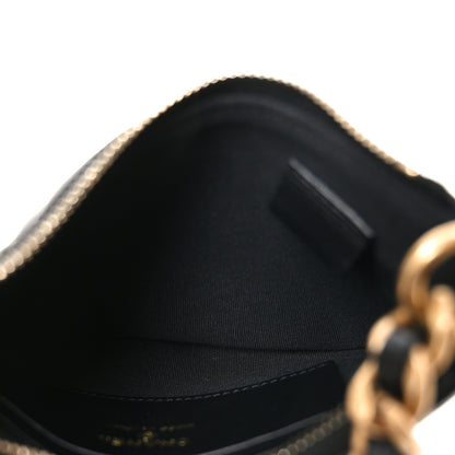 Chanel Shiny Crumbled Lambskin Quilted Round Small CC Hobo Black 5 of 10