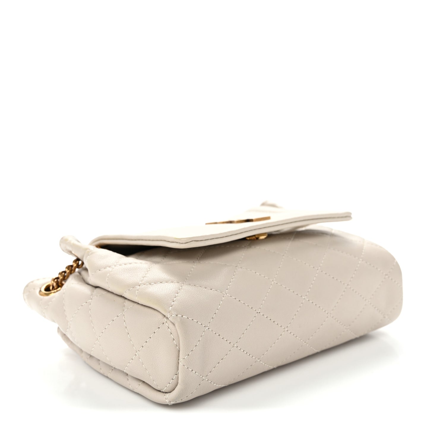 Lambskin Quilted Monogram Mini Nolita Crema Soft
