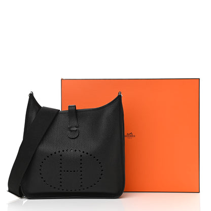 Hermes Taurillon Clemence Evelyne III GM Black 11 of 11