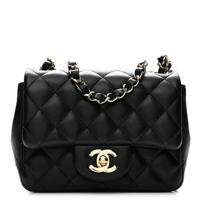 Chanel Lambskin Quilted Mini Square Flap Black 1 of 11