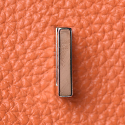 Hermes Taurillon Clemence Birkin 25 Orange 24 of 27