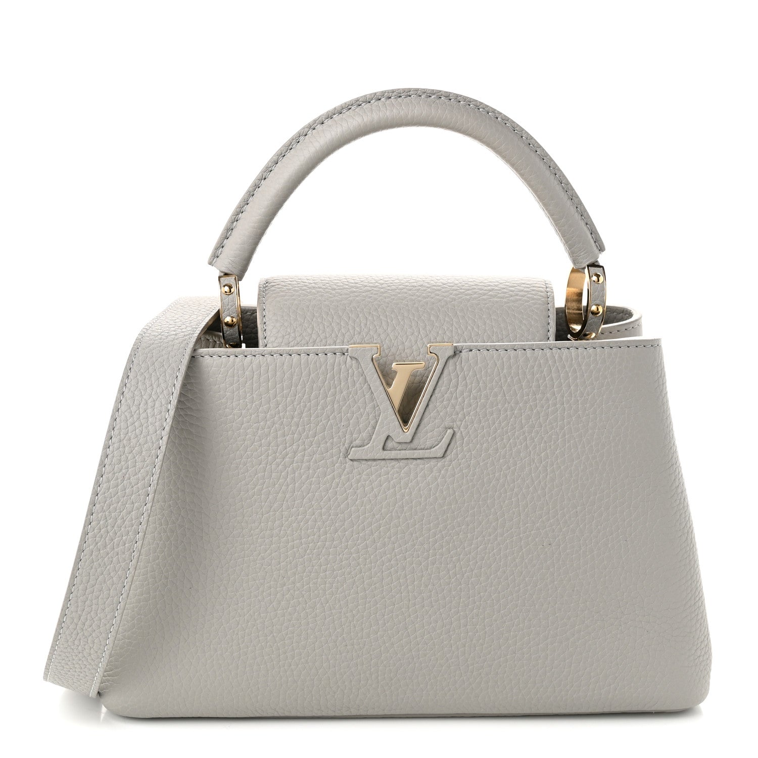 Louis Vuitton Taurillon Capucines BB Flint Grey 1 of 9