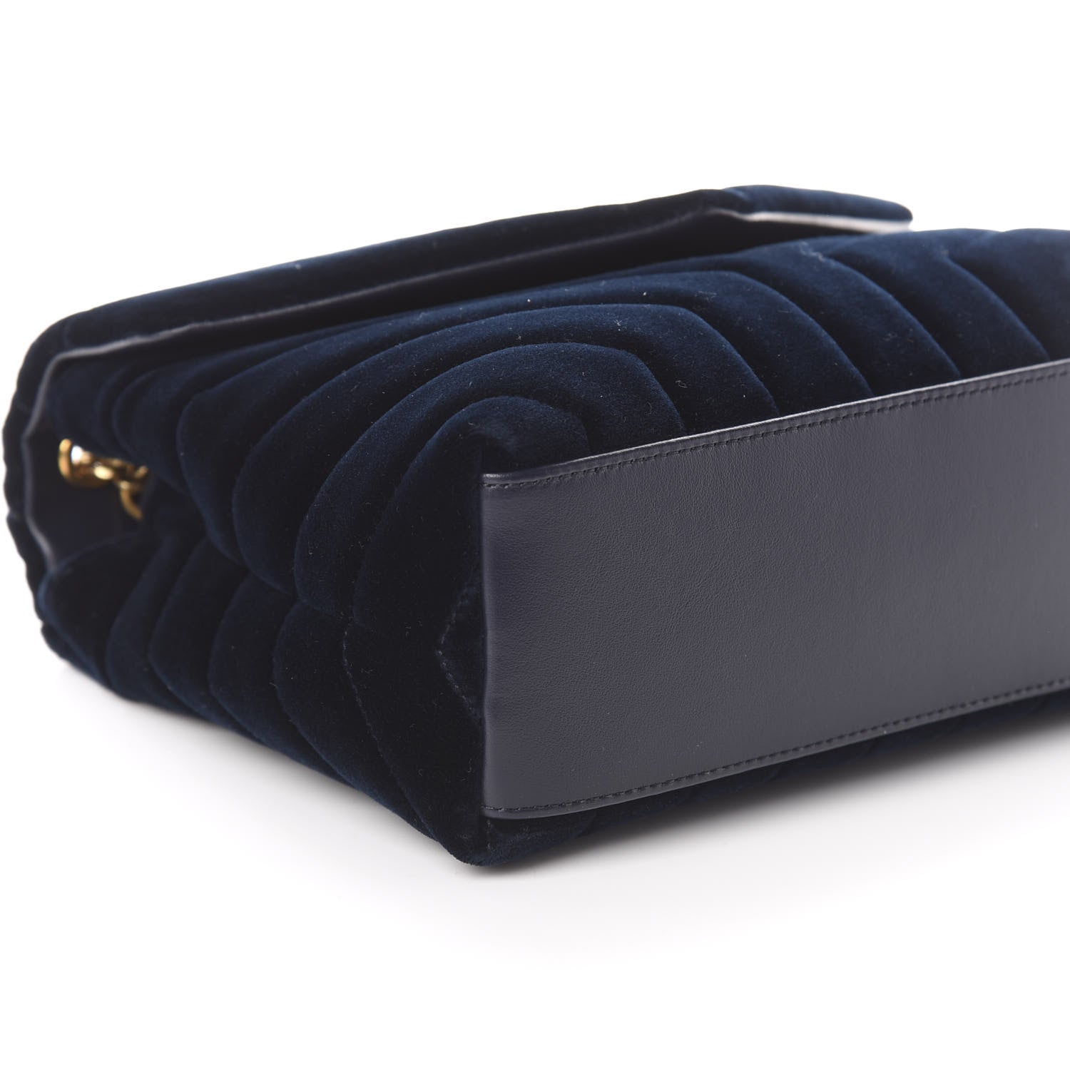 Saint Laurent Velvet Y Quilted Monogram Small Loulou Chain Satchel Medium Blue 5 of 7
