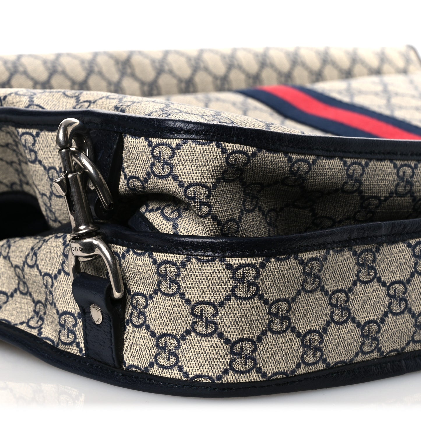 GG Supreme Monogram Web Savoy Garment Bag Beige Blue