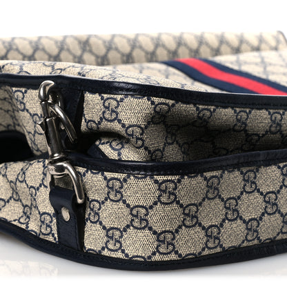 Gucci GG Supreme Monogram Web Savoy Garment Bag Beige Blue 8 of 10