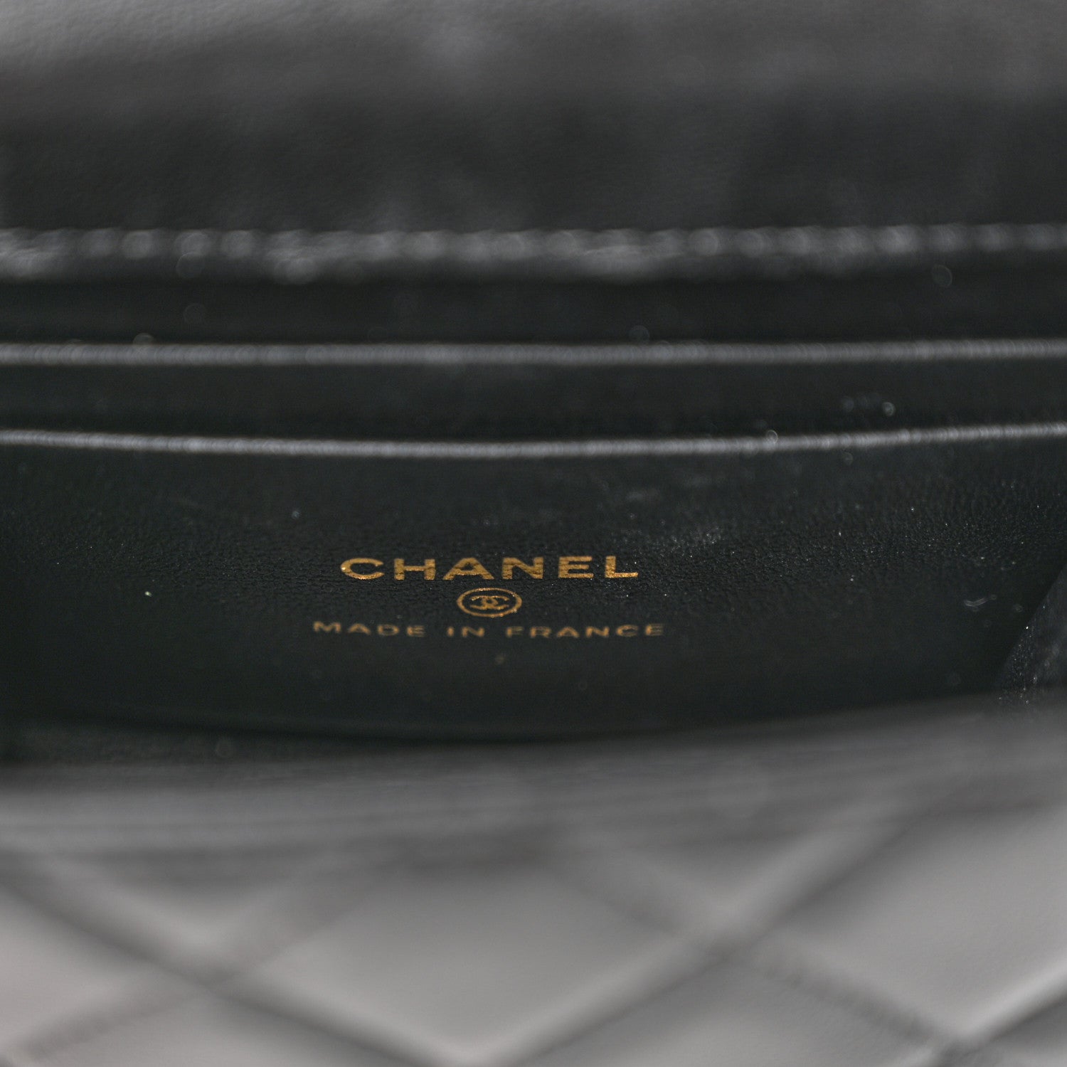 Chanel Lambskin Quilted Top Handle Flap Clutch With Chain Black 6 of 13