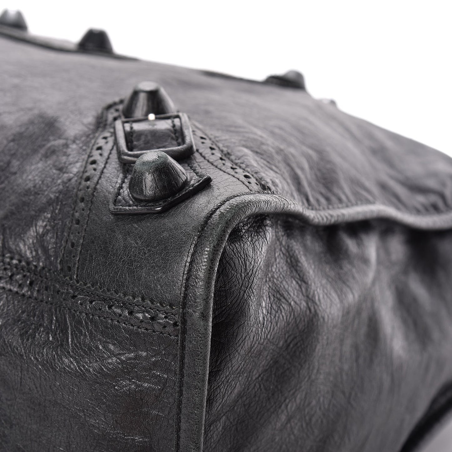 Agneau Giant Brogues Hardware Weekender Black