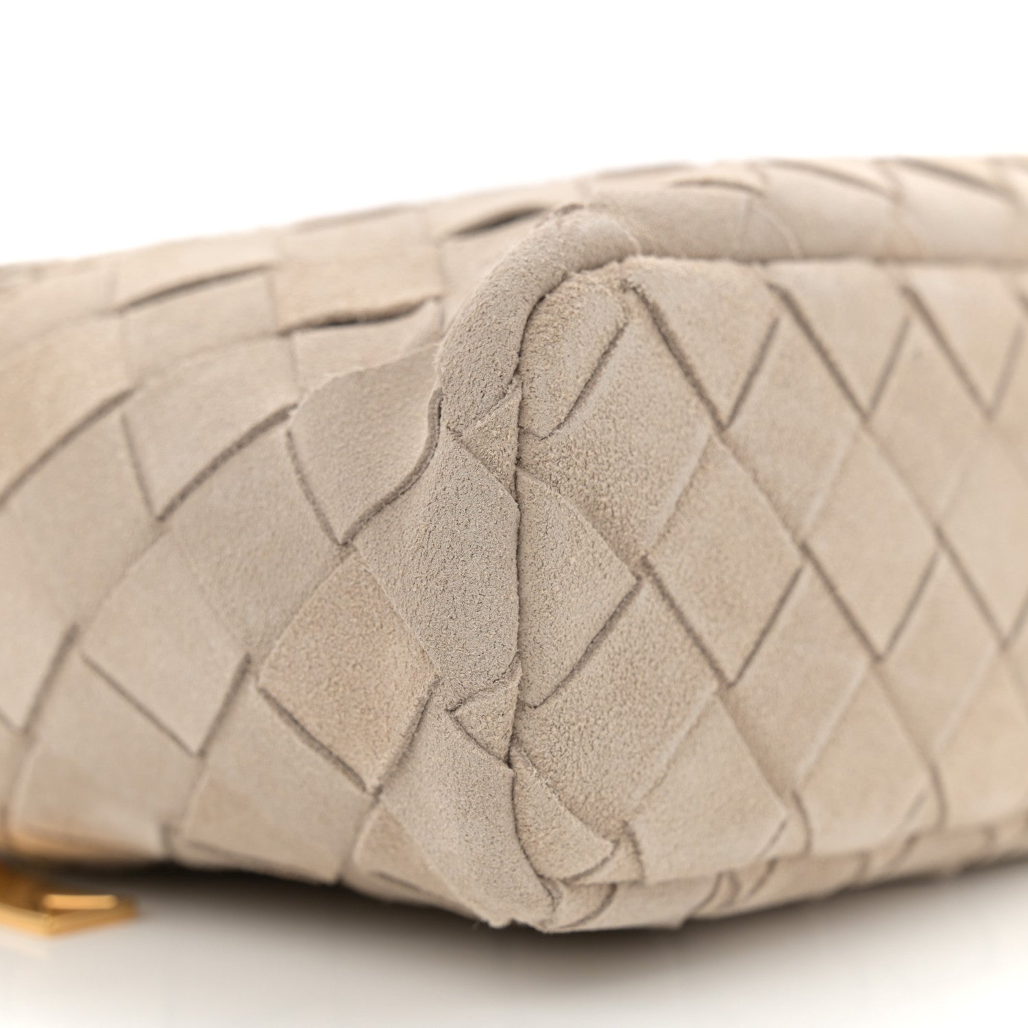Bottega Veneta Suede Intrecciato Bang Bang Vanity Case Ecru 9 of 10