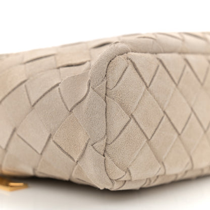 Bottega Veneta Suede Intrecciato Bang Bang Vanity Case Ecru 9 of 10