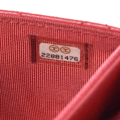 Chanel Caviar Quilted Card Holder Dark Pink 9 of 11