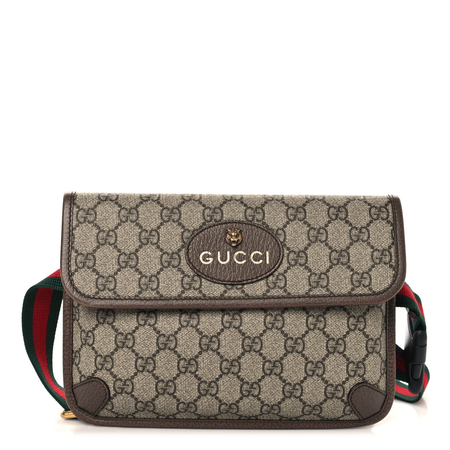 Gucci GG Supreme Monogram Neo Vintage Web Belt Bag Brown 1 of 10