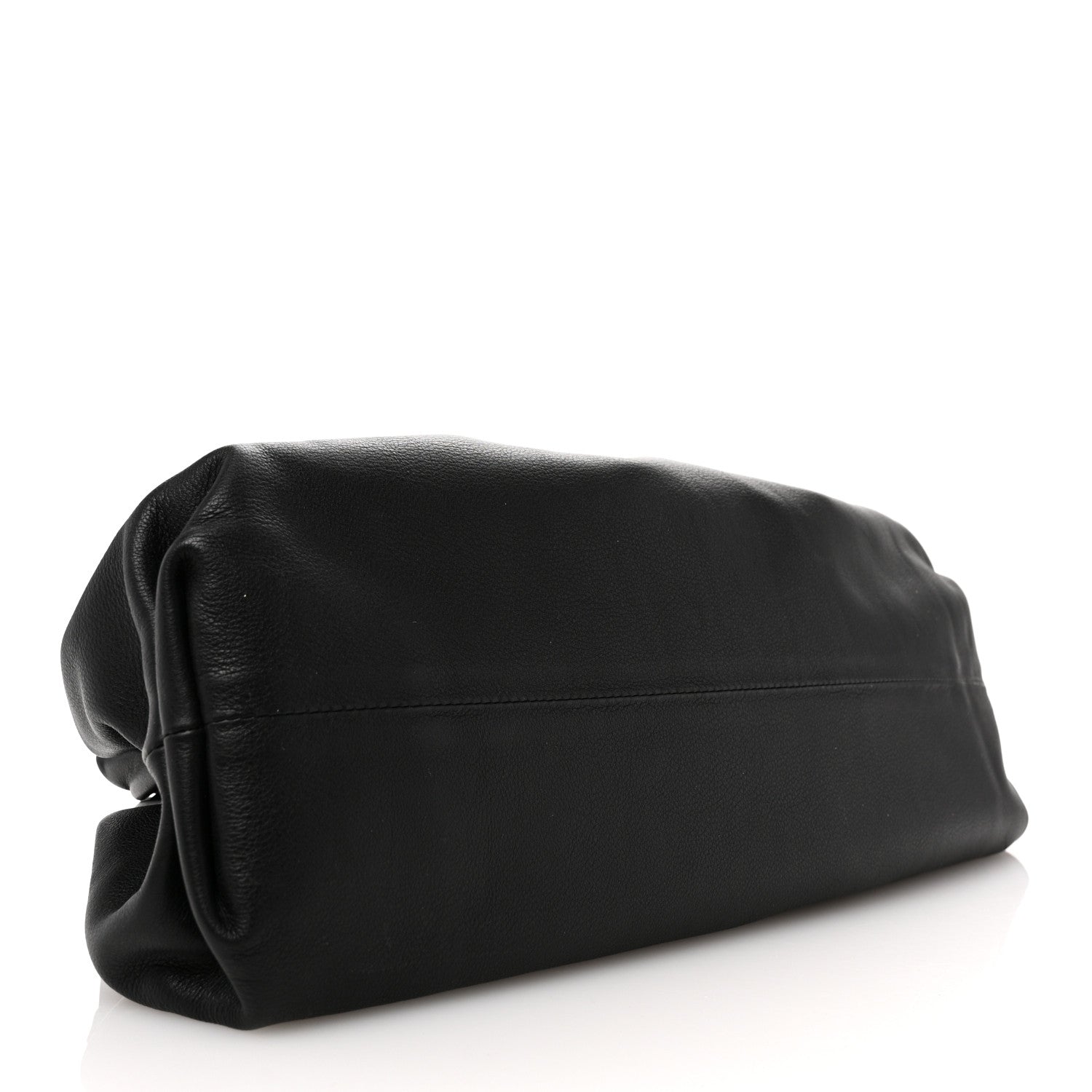 Bottega Veneta Smooth Butter Calf The Pouch Oversized Clutch Black 4 of 10