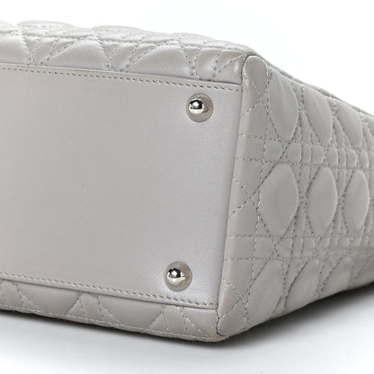 Christian Dior Lambskin Cannage Large Lady Dior Light Grey 9 of 9