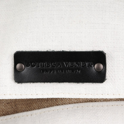 Bottega Veneta Lino Spalmato Light Calf Medium Scolpito Tote Off White Nero Black 6 of 8